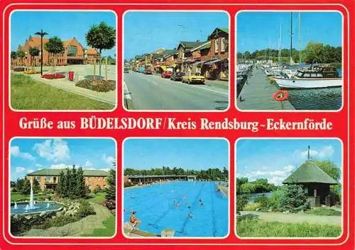 AK / Ansichtskarte 73983697 Buedelsdorf Teilansichten Hafen Freibad