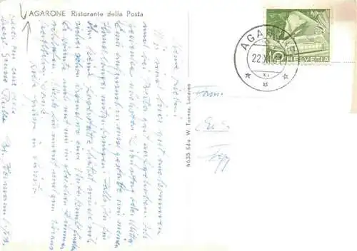 AK / Ansichtskarte  Agarone_Locarno_TI Panorama Ristorante della Posta