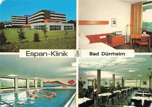 AK / Ansichtskarte 73983784 Bad_Duerrheim Espan Klinik Hallenbad Speisesaal Zimmer