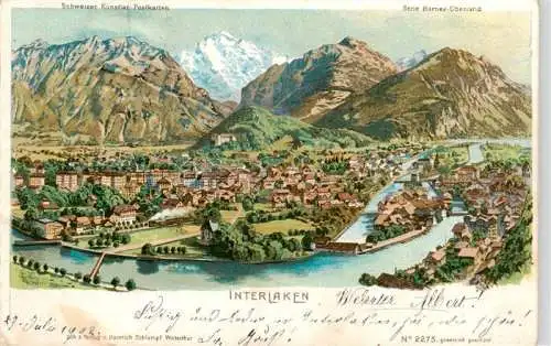 AK / Ansichtskarte  Steinmann_C._Schweiz_Kuenstlerlitho_Nr. 2273 Interlaken Serie Berner Oberland