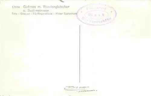 AK / Ansichtskarte  Gadmen_Sustenpass_BE mit Wendengletscher und Sustenstrasse
