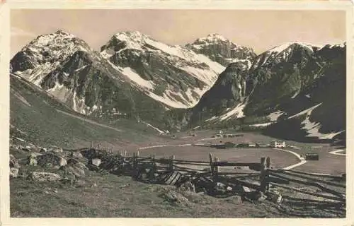 AK / Ansichtskarte  Sertig_Davos_GR mit Mittaghorn Plattenhorn und Hoch Ducan