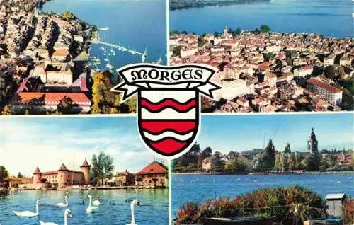 AK / Ansichtskarte  MORGES_VD Fliegeraufnahmen Schloss Panorama