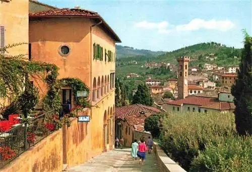 AK / Ansichtskarte  Fiesole_Toscana_IT Via di San Francesco e Panorama