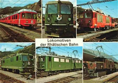 AK / Ansichtskarte 73984058 Lokomotive_Eisenbahn_Railway Thaetische Bahn Thyristor Pendelzug Zweikraft Krokodil