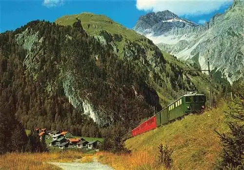 AK / Ansichtskarte  Eisenbahn_Railway_Chemin_de_Fer Rhaetische Bahn Preda Natz Piz Ela