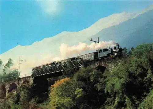 AK / Ansichtskarte  Eisenbahn_Railway_Chemin_de_Fer Dampfzug Meringen Innerkirchen Bahn Meiringen Lok G 3/4 208 SBB