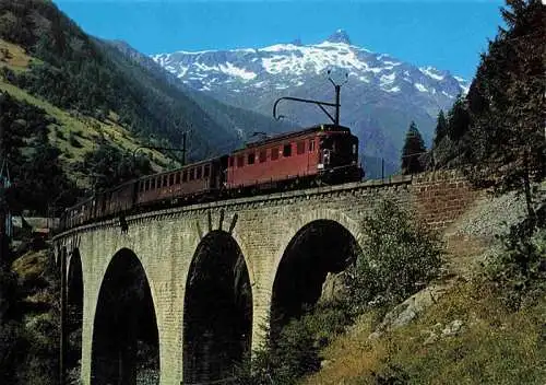 AK / Ansichtskarte  Eisenbahn_Railway_Chemin_de_Fer Loetschbergbahn Goppenstein 