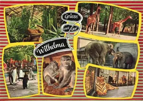 AK / Ansichtskarte 73984128 Zoo_Gardin_Zoologique-- Wilhelma Giraffe Tieger Affen Elefanten Stuttgart