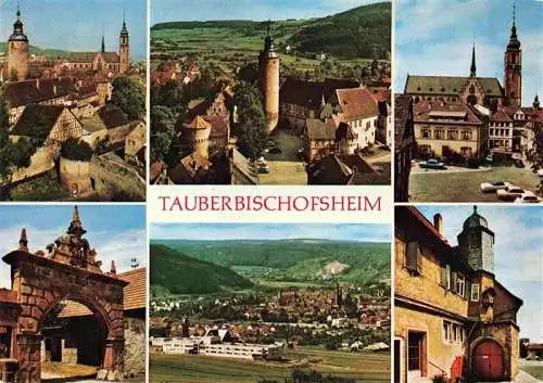 AK / Ansichtskarte 73984184 Tauberbischofsheim Motive Altstadt Kirche Tuerme Torbogen Panorama