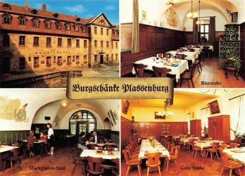 AK / Ansichtskarte  Plassenburg_Kulmbach Burgschaenke Plassenburg Bierstube Markgrafen-Saal Gute Stube