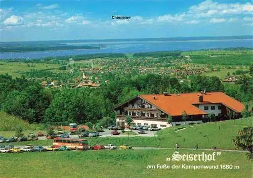 AK / Ansichtskarte 73984217 Bernau_Chiemsee Seiserhof am Fusse der Kampenwand Panorama Blick zum Chiemsee