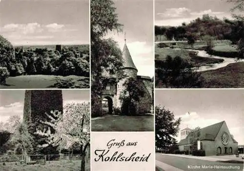 AK / Ansichtskarte 73984222 Kohlscheid Panorama Stadtmauer Turm Kirche Partie am Bach