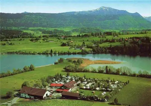 AK / Ansichtskarte 73984228 Waltenhofen_Allgaeu_Forggensee_Bayern Insel-Camping am Niedersonthofener See Gaststaette Allgaeuer Alpen