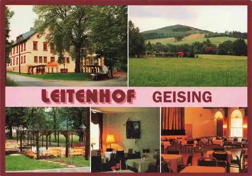 AK / Ansichtskarte 73984233 Geising_Erzgebirge Leitenhof Kultur- und Gemeindezentrum Restaurant Landschaftspanorama