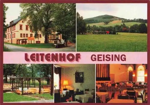 AK / Ansichtskarte  Geising_Erzgebirge Leitenhof Kultur- und Gemeindezentrum Restaurant Landschaftspanorama