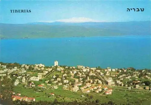 AK / Ansichtskarte  Tiberias_Israel Lake of Galilee and Mount Hermon aerial view