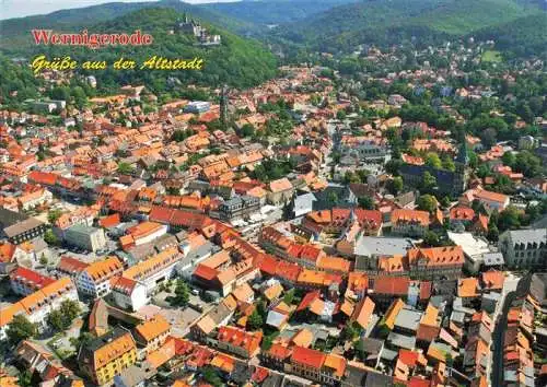 AK / Ansichtskarte  Wernigerode_Harz Stadtpanorama Altstadt