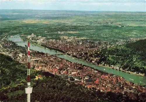 AK / Ansichtskarte 73984280 Heidelberg__Neckar Panorama Blick vom Fernsehturm auf dem Koenigstuhl