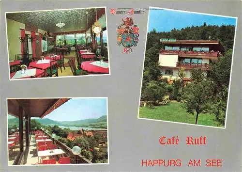 AK / Ansichtskarte 73984281 Happurg_Bayern Café Ruff Gastraum Terrasse