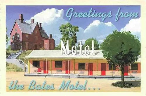 AK / Ansichtskarte 73984322 Plainfield_California Bates Motel Illustration