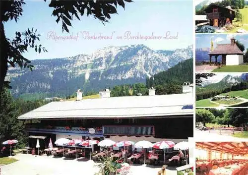 AK / Ansichtskarte 73984344 Schoenau_Koenigssee Alpengasthof Vorderbrand Terrasse Alpenblick Bergkapelle