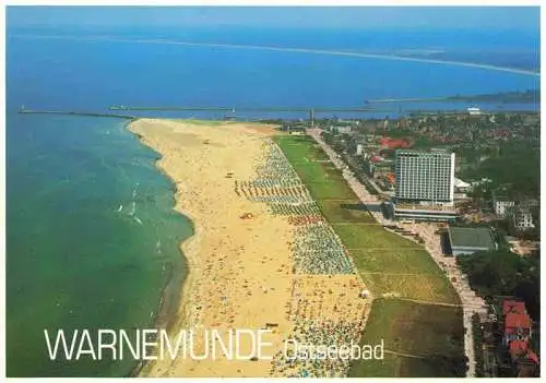 AK / Ansichtskarte  Warnemuende_Ostseebad Kuestenpanorama Strand