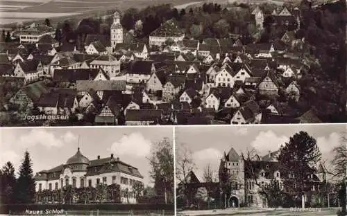 AK / Ansichtskarte  Jagsthausen_Jagst Stadtpanorama Kirche Schloss Guetzenburg