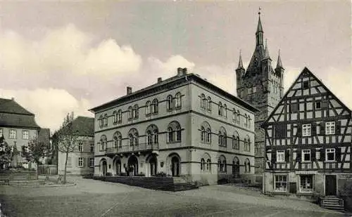 AK / Ansichtskarte  Bad_Wimpfen_Neckar Marktplatz mit Rathaus und Blauem Turm