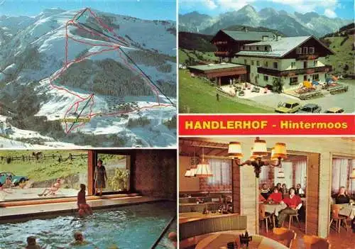 AK / Ansichtskarte  Hintermoos_Maria_Alm_Steinernen_Meer_AT Panorama Gasthof Pension Handlerhof Hallenbad Gastraum