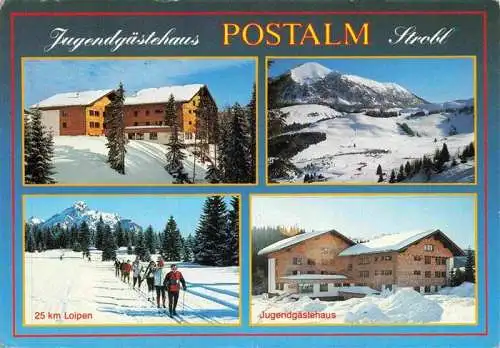 AK / Ansichtskarte  Strobl_Wolfgangsee_AT Jugendgaestehaus Postalm Langlaufloipen Panorama