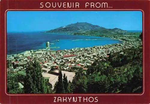 AK / Ansichtskarte 73984613 Zakynthos_Zante_Greece Fliegeraufnahme mit Stadt und Hafen