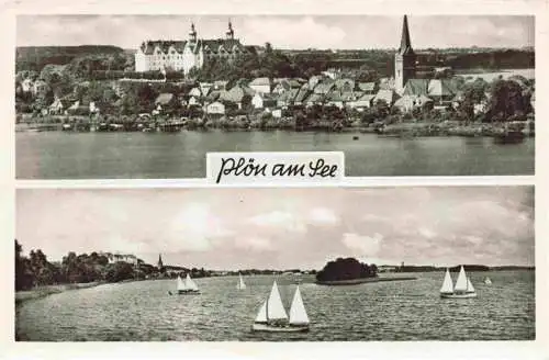 AK / Ansichtskarte 73984653 Ploen_am_See_Schleswig-Holstein Panorama Seenlandschaft Holsteinische Schweiz Blick zum Schloss