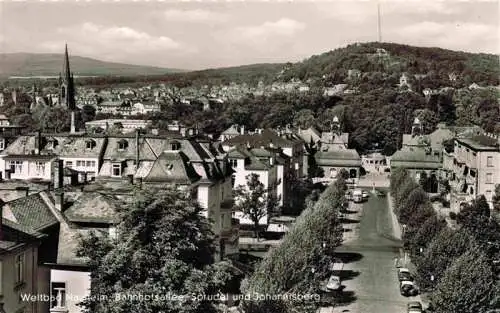 AK / Ansichtskarte  BAD_NAUHEIM Bahnhofsallee Sprudel und Johannisberg