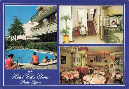 AK / Ansichtskarte 73984746 Pietra_Ligure_Pietraligure_IT Hotel Villa Elena Pool Rezeption Restaurant