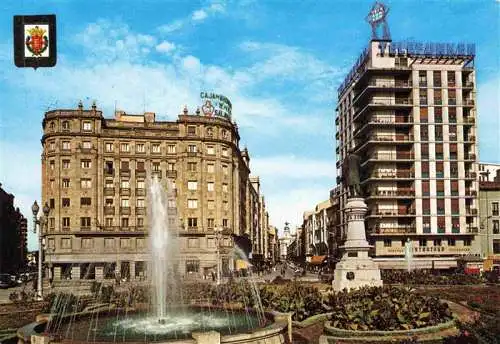 AK / Ansichtskarte 73984747 Valladolid_ES Plaza de Zorrilla y Edificion Caja de Ahorro de Salamanca