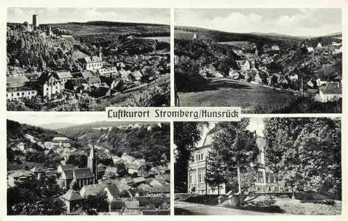 AK / Ansichtskarte 73984768 Stromberg_Hunsrueck Panorama Luftkurort Kurhotel Kirche