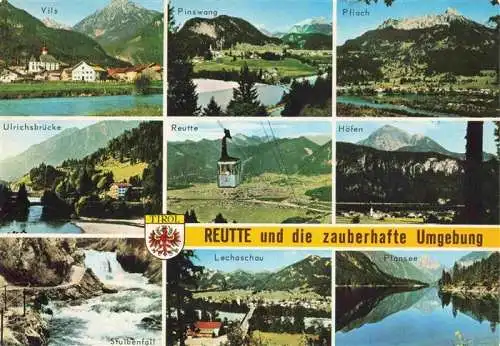 AK / Ansichtskarte 73984802 Reutte_Tirol_AT und Umgebung Vils Pinswang Pflach Ulrichsbruecke Hoefen Stuibenfall Wasserfall Lechaschau Plansee Alpen