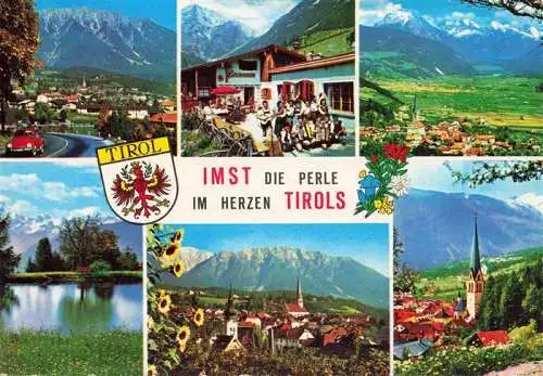 AK / Ansichtskarte 73984803 Imst_Tirol_AT Gesamtansicht mit Alpenpanorama Kirche Latschenhuette Sonnenhuette Bergsee