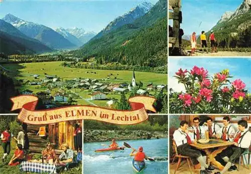 AK / Ansichtskarte 73984806 Elmen_Tirol Panorama Lechtal Alpen Wandern Wildwasserkanu Stammtisch