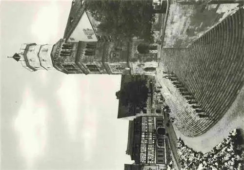 AK / Ansichtskarte  Schwaebisch_Hall_BW Freilichtspiele auf der Treppe von St. Michael