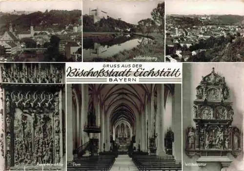 AK / Ansichtskarte  Eichstaett_Oberbayern Panorama Bischofsstadt Willibaldsburg Dom Innenansicht Altar