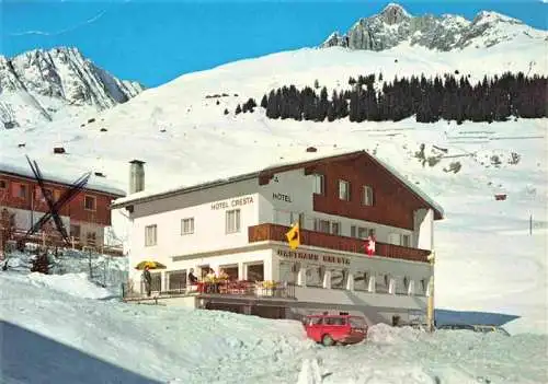 AK / Ansichtskarte  Sedrun_Surselva_GR Hotel Cresta mit Casa Putnengia