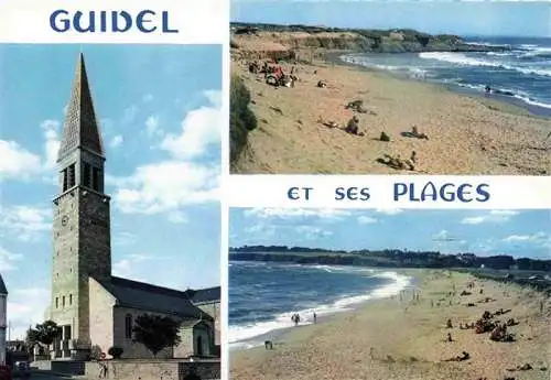 AK / Ansichtskarte  Guidel_56_Morbihan La nouvelle église et les plages au bord de l'océan