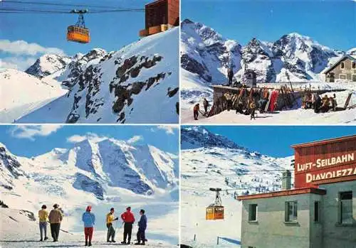 AK / Ansichtskarte  Diavolezza_GR Seilbahn Skikurs Piz Bernina Pitz Morteratsch Piz Palue