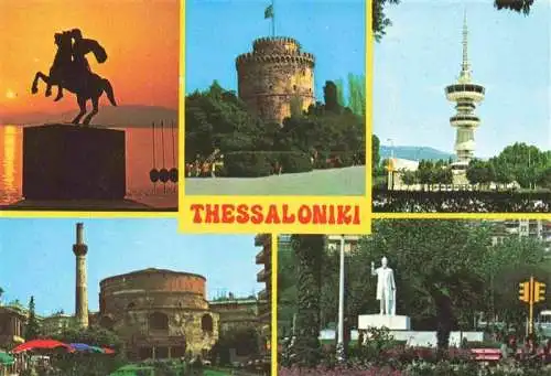 AK / Ansichtskarte  Thessaloniki_Salonique_Salonica_Salonicco_Greece Statue Schloss Fernsehturm Park Statue