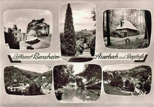 AK / Ansichtskarte 73985077 Auerbach_Bensheim_Bergstrasse Teilansichten Panorama Waldhuette Burgruine