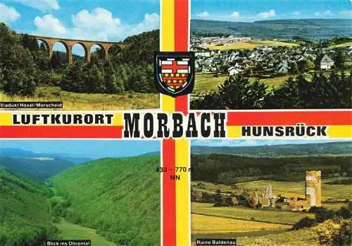 AK / Ansichtskarte  Morbach__Hunsrueck Panorama Viadukt Hoxel Blich ins Dhrontal Ruine Baldenau