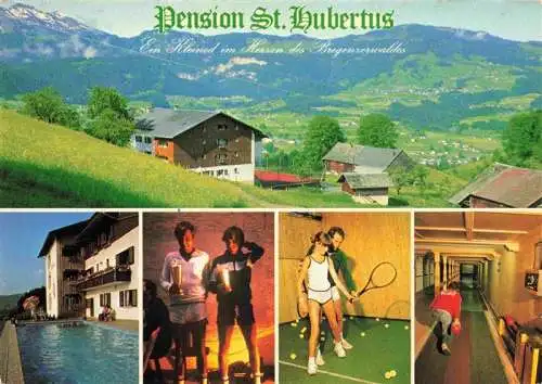 AK / Ansichtskarte 73985132 Grossdorf_Egg_Vorarlberg_AT Pension St. Hubertus Panorama Swimming Pool Tennisschule Kegelbahn
