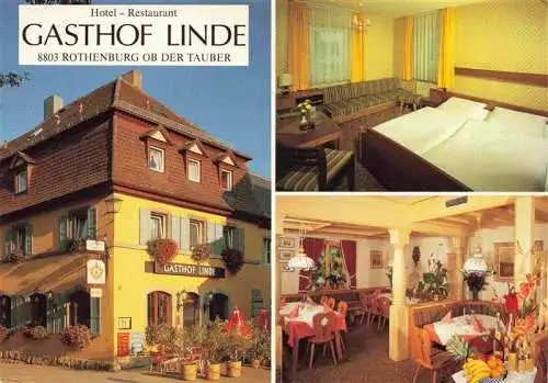 AK / Ansichtskarte 73985133 ROTHENBURG___TAUBER Hotel Restaurant Gasthof Linde Fremdenzimmer